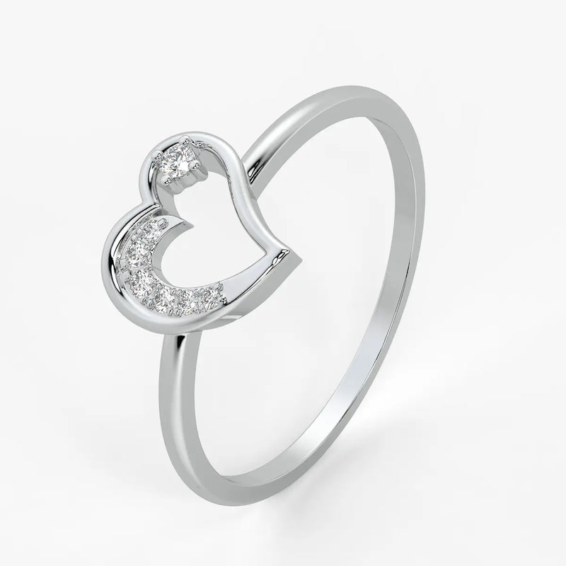 Open Heart Modern Ladies Ring