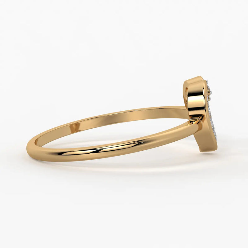 Open Heart Modern Ladies Ring