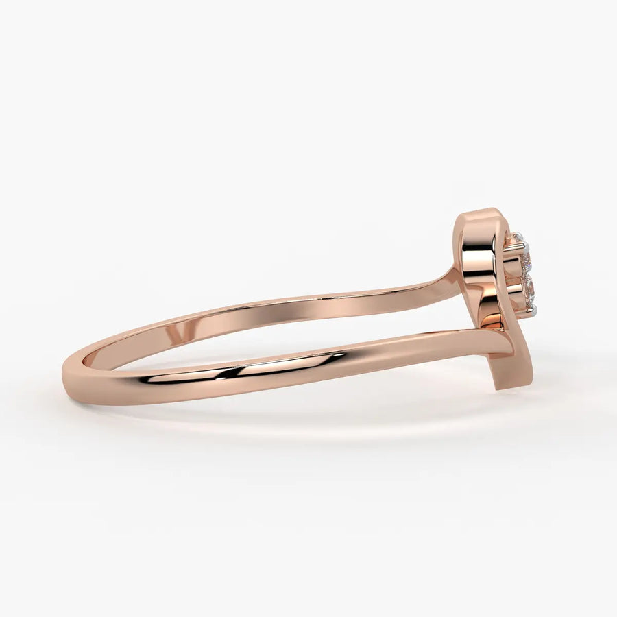 Triple Spark Heart Ladies Ring