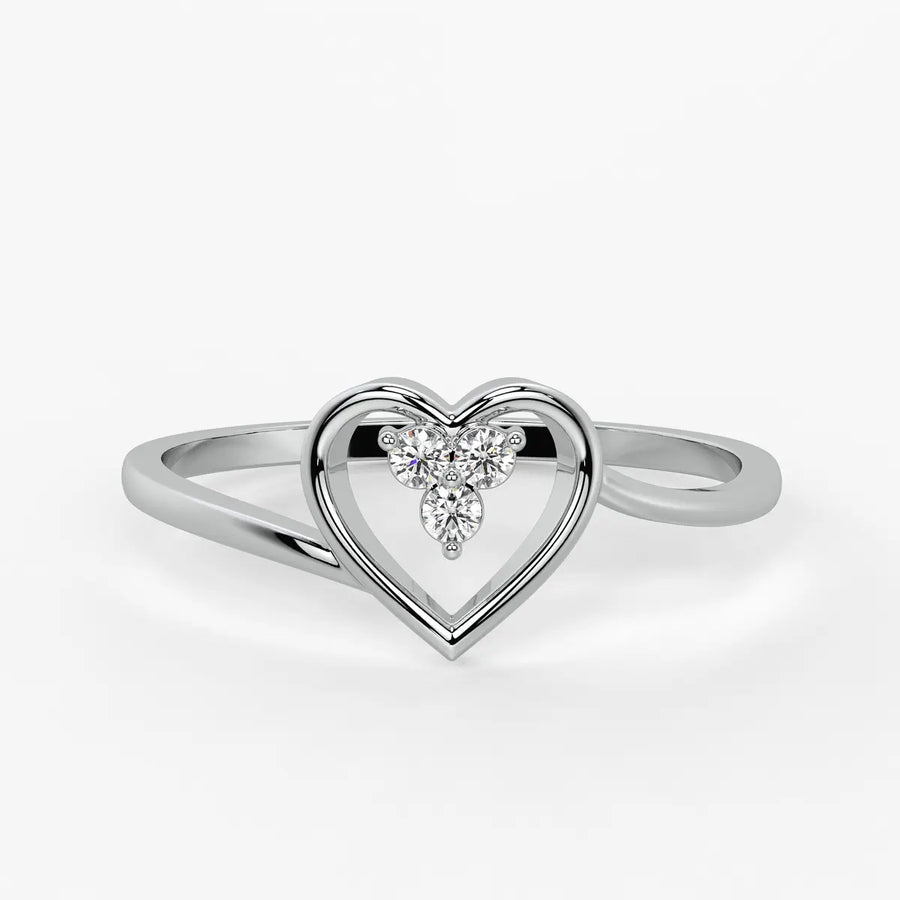 Triple Spark Heart Ladies Ring