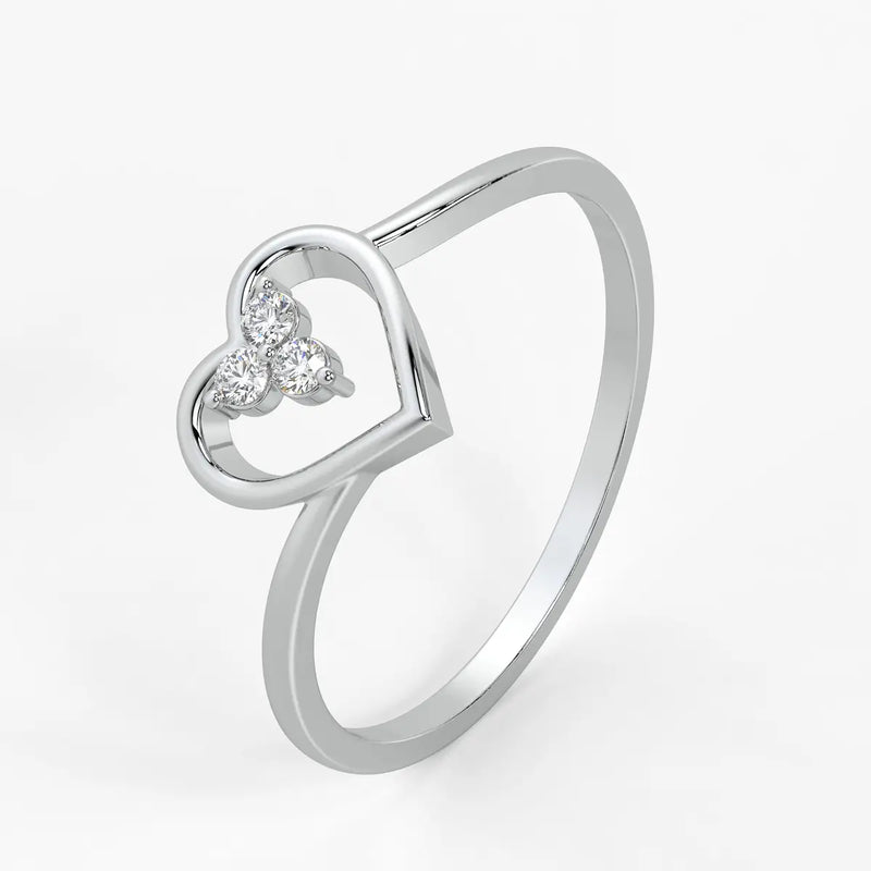 Triple Spark Heart Ladies Ring