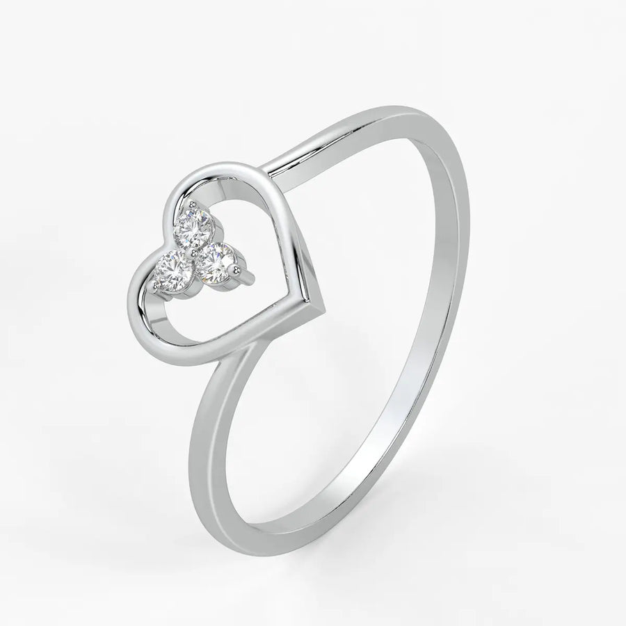 Triple Spark Heart Ladies Ring