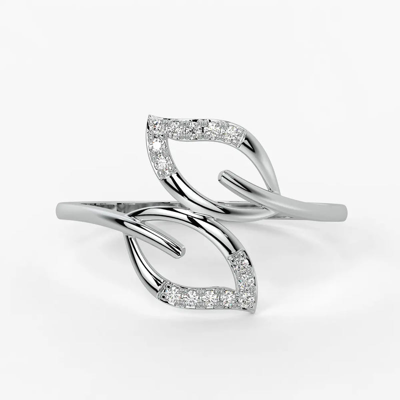 Open Leaf Contemporary Ladies Ring
