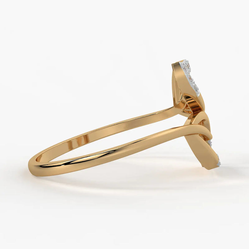 Open Leaf Contemporary Ladies Ring