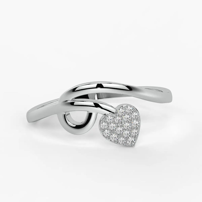 Swirl Heart Fashion Ladies Ring