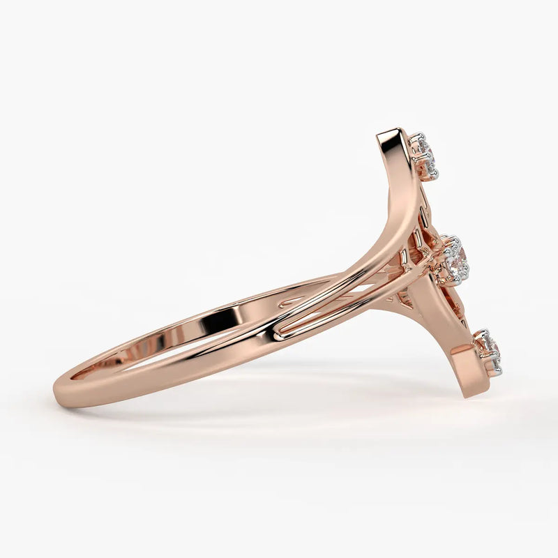 Wavy Lattice Contemporary Ladies Ring