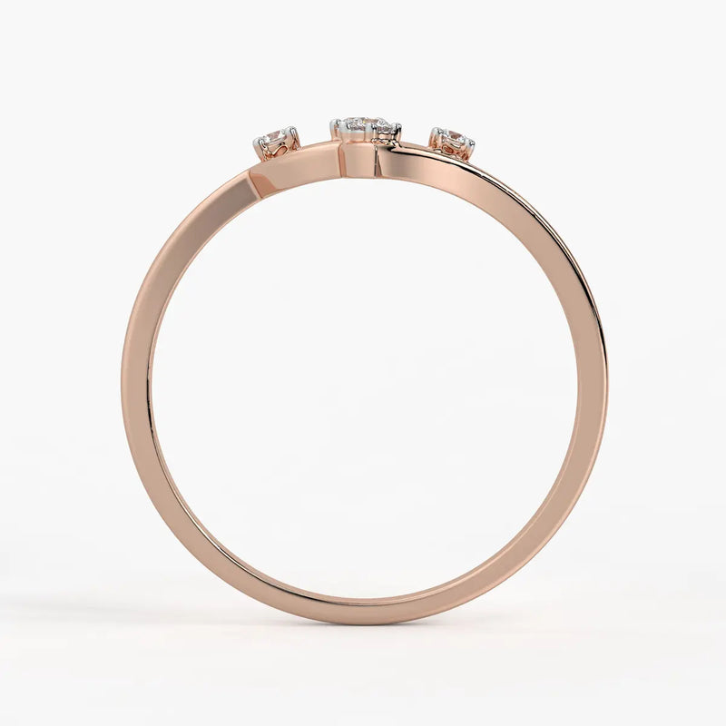 Wavy Lattice Contemporary Ladies Ring