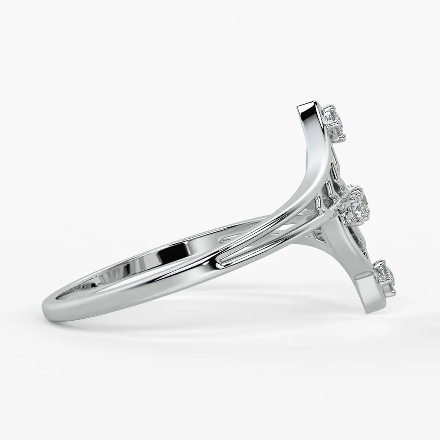 Wavy Lattice Contemporary Ladies Ring