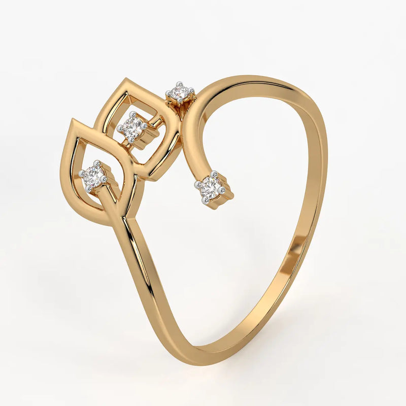 Petal Curve Fashion Ladies Ring
