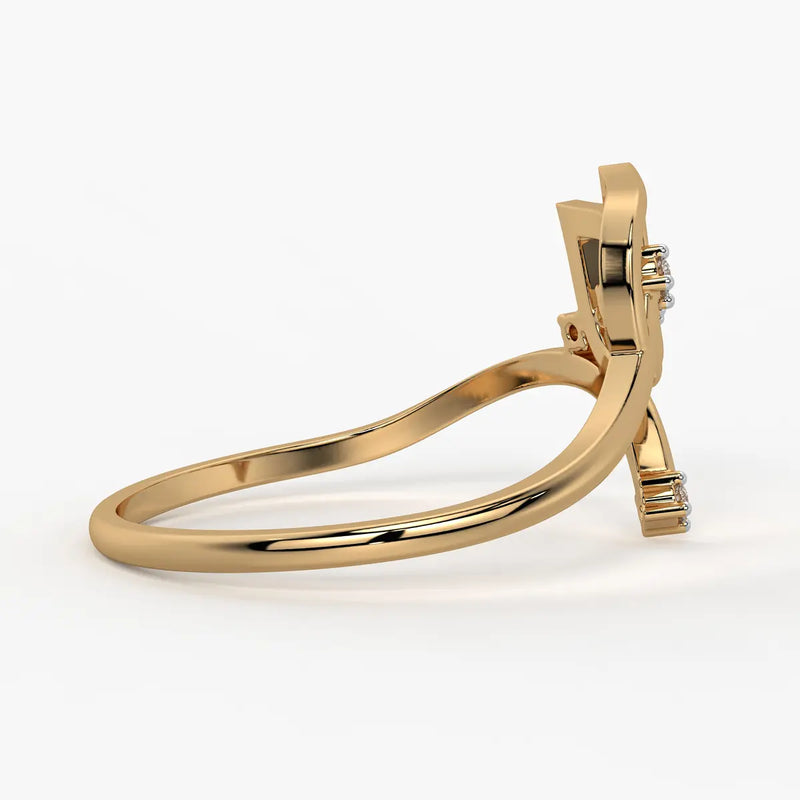 Petal Curve Fashion Ladies Ring