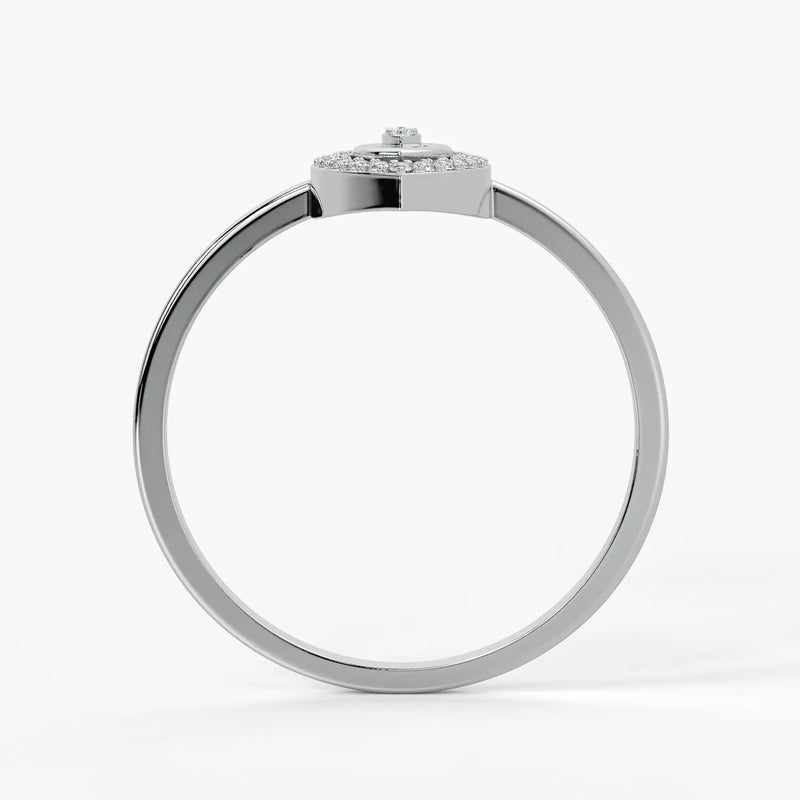 Evil Eye Halo Fashion Ladies Ring