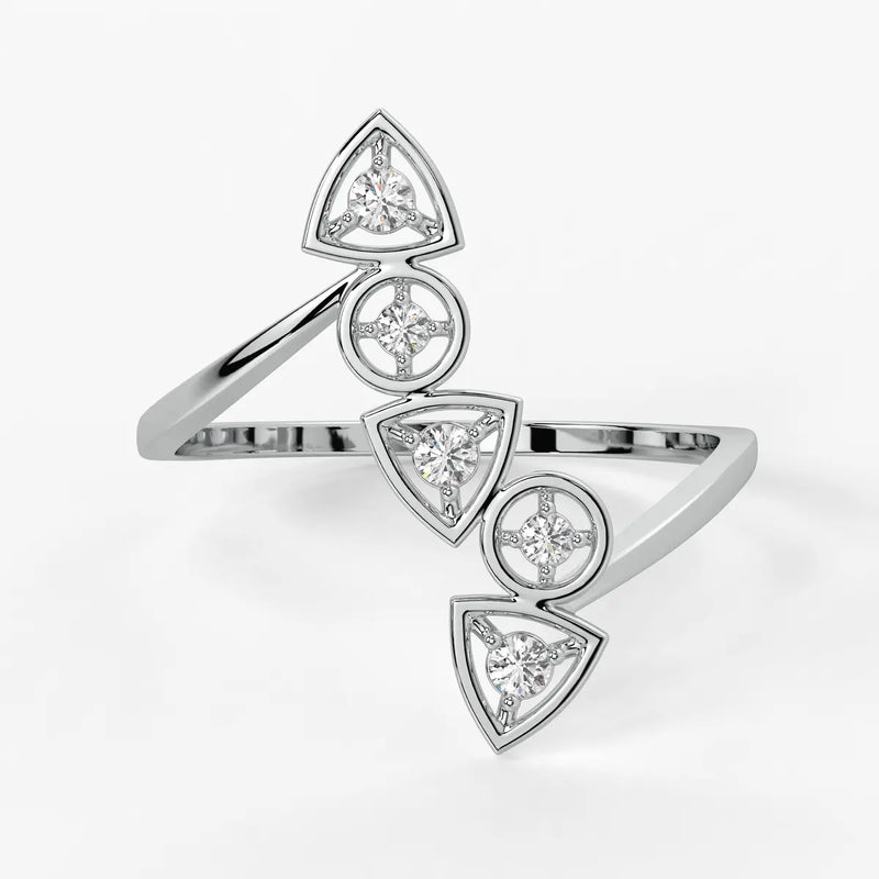 Geo Trio Contemporary Ladies Ring