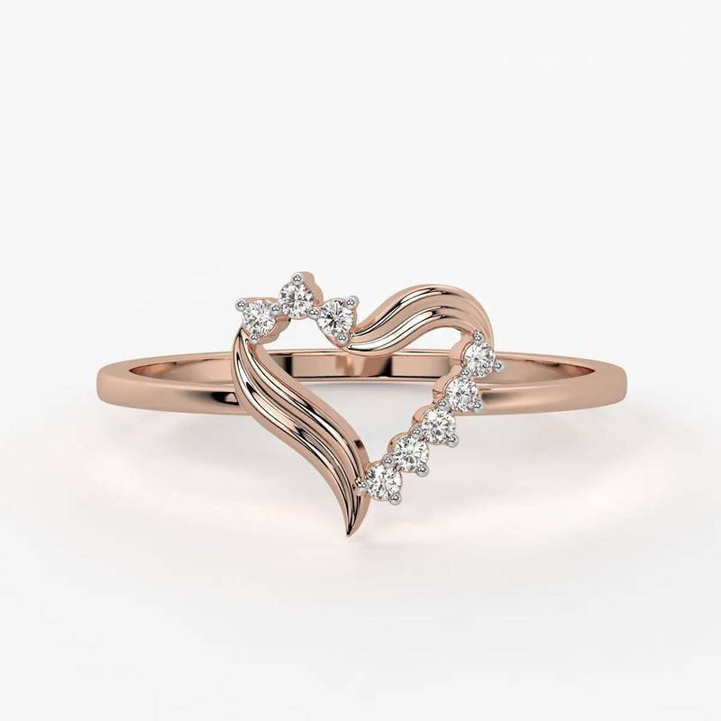 Crowned Heart Fashion Ladies Ring