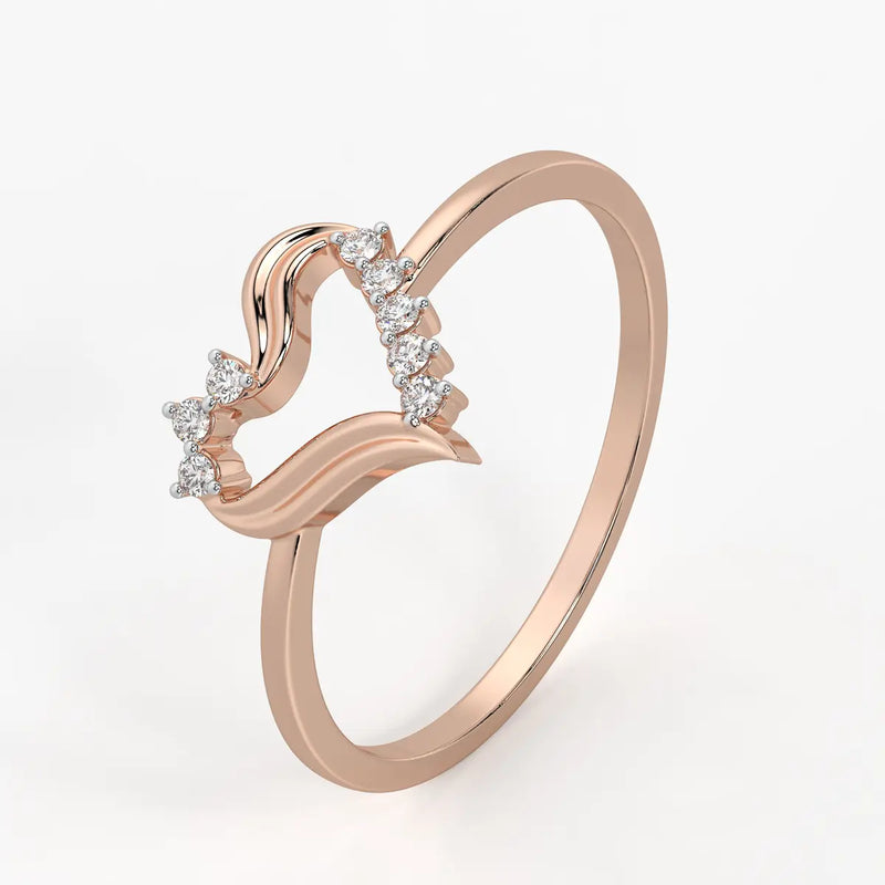 Crowned Heart Fashion Ladies Ring