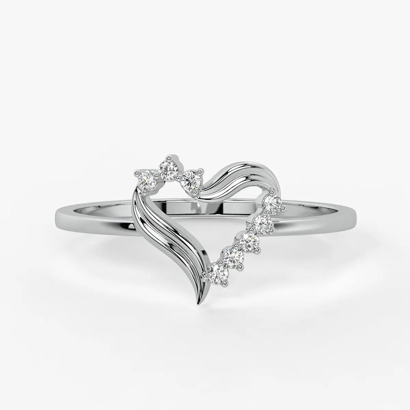 Crowned Heart Fashion Ladies Ring
