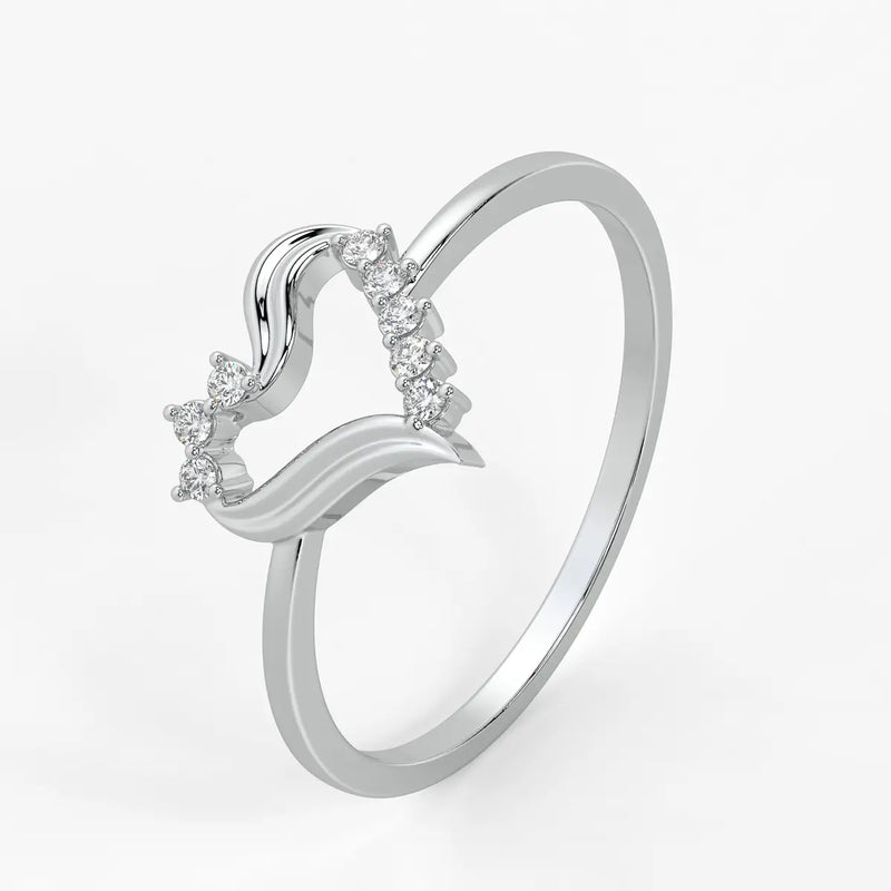 Crowned Heart Fashion Ladies Ring