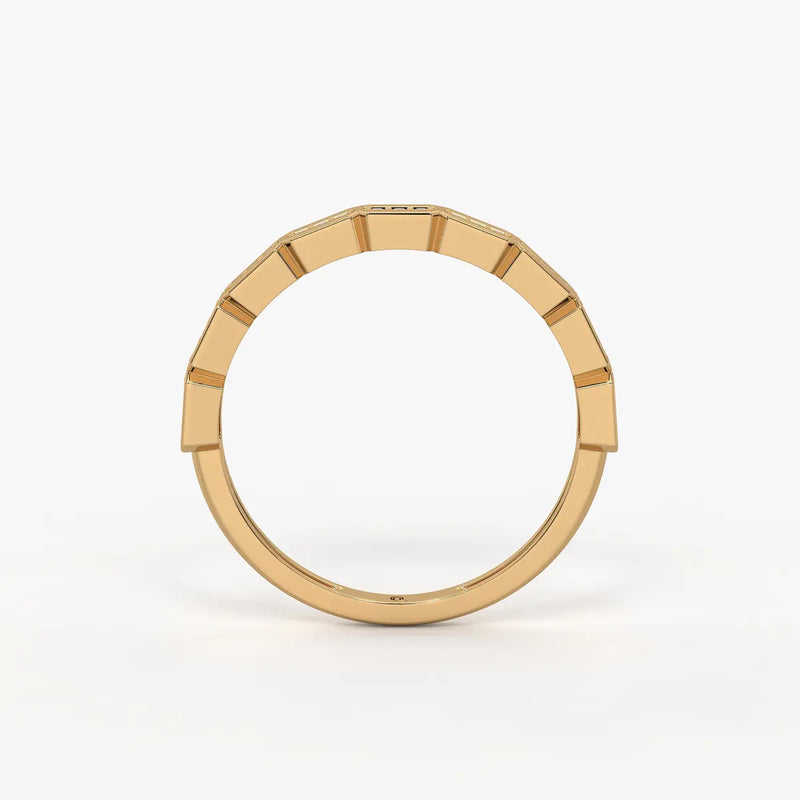 Zenvra Sparkline Geo Band Ring