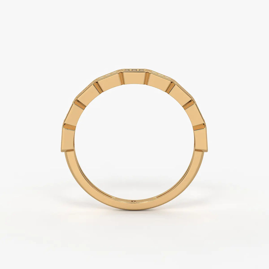 Zenvra Sparkline Geo Band Ring