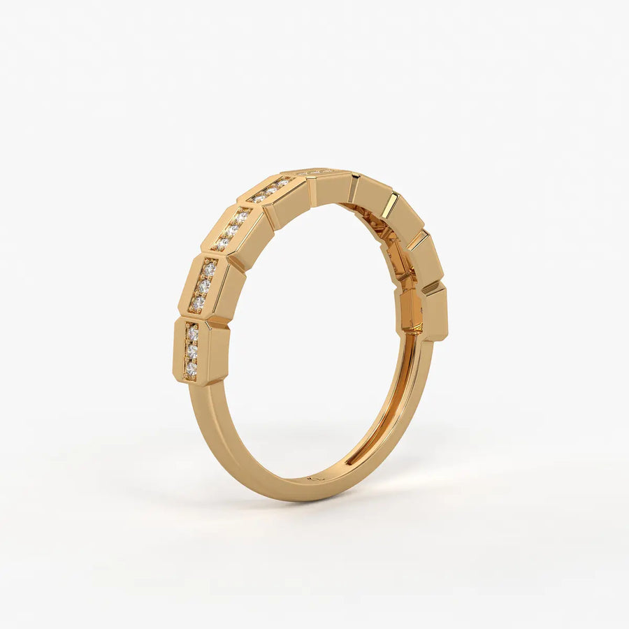 Zenvra Sparkline Geo Band Ring
