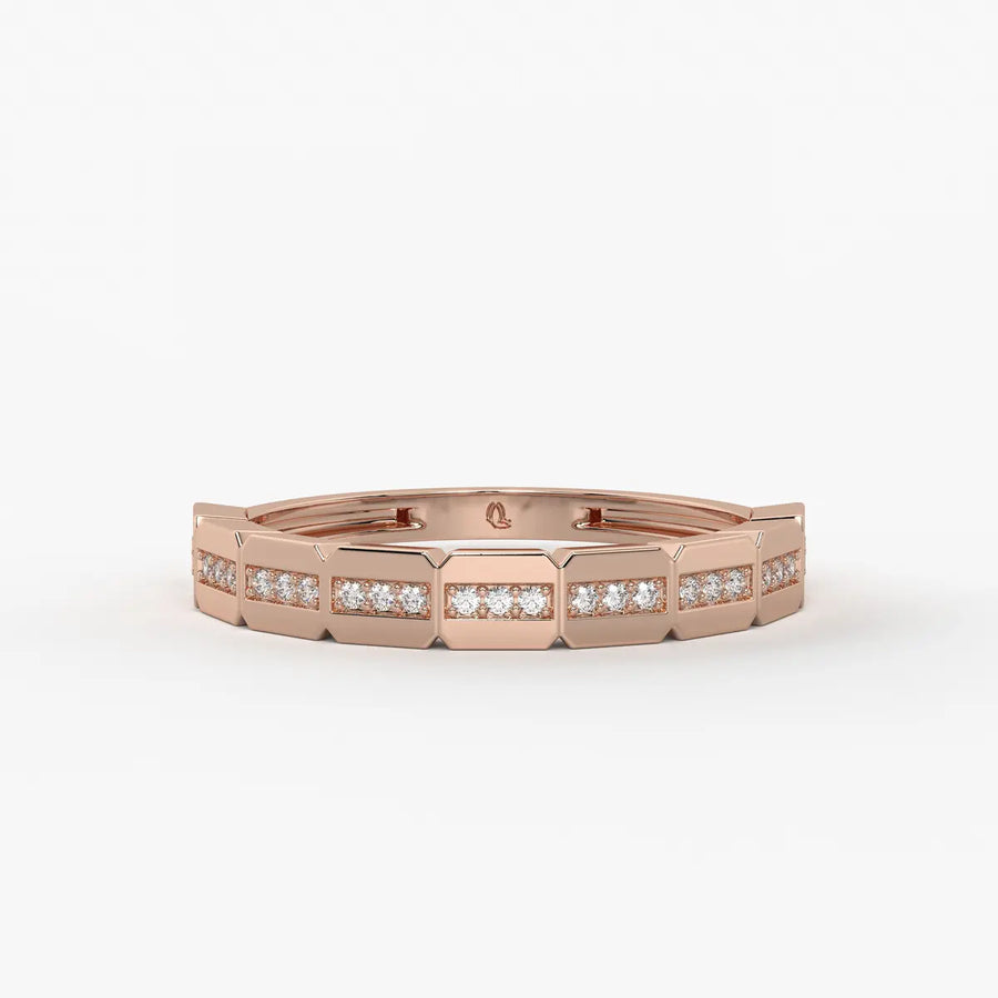 Zenvra Sparkline Geo Band Ring