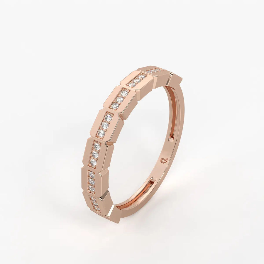 Zenvra Sparkline Geo Band Ring
