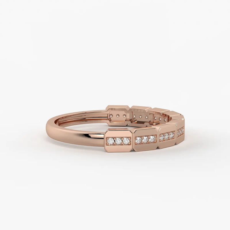 Zenvra Sparkline Geo Band Ring