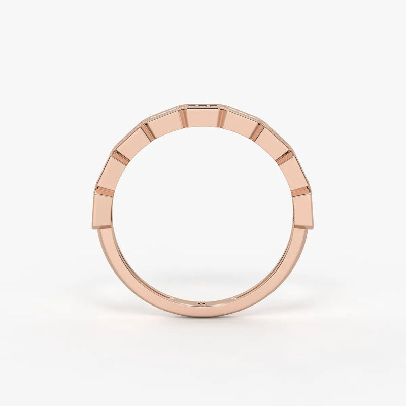 Zenvra Sparkline Geo Band Ring