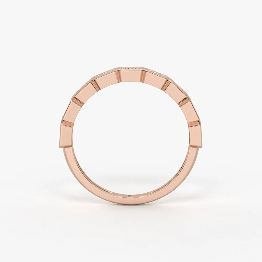 Zenvra Sparkline Geo Band Ring
