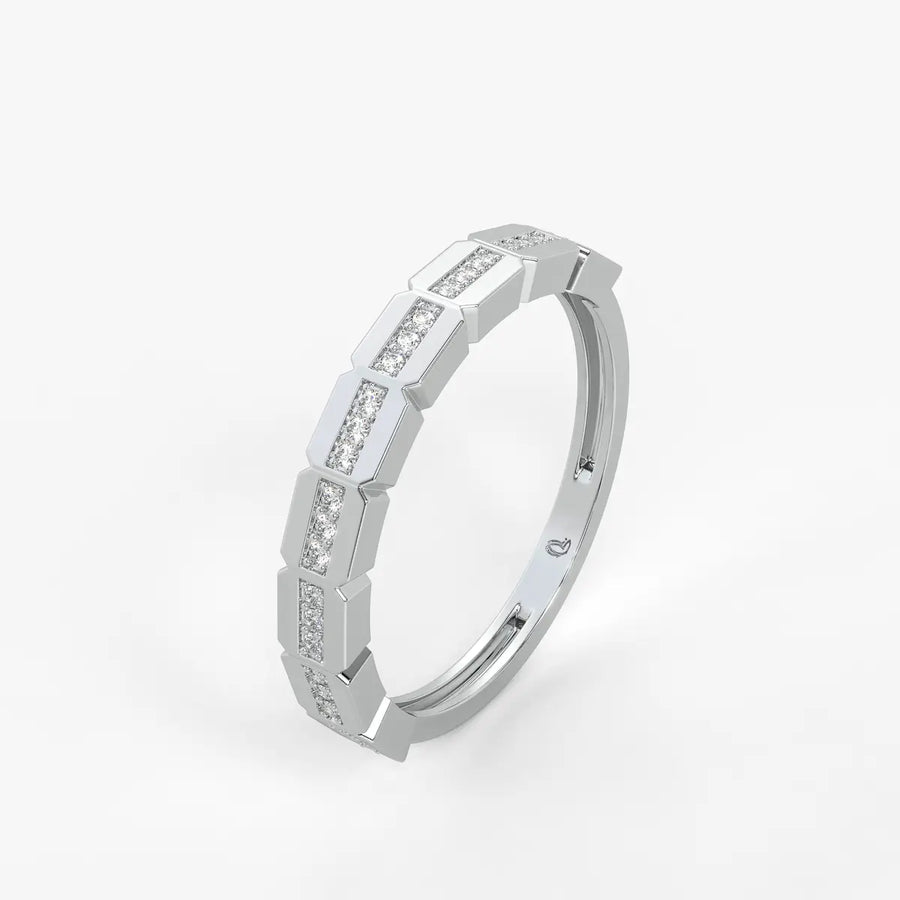 Zenvra Sparkline Geo Band Ring
