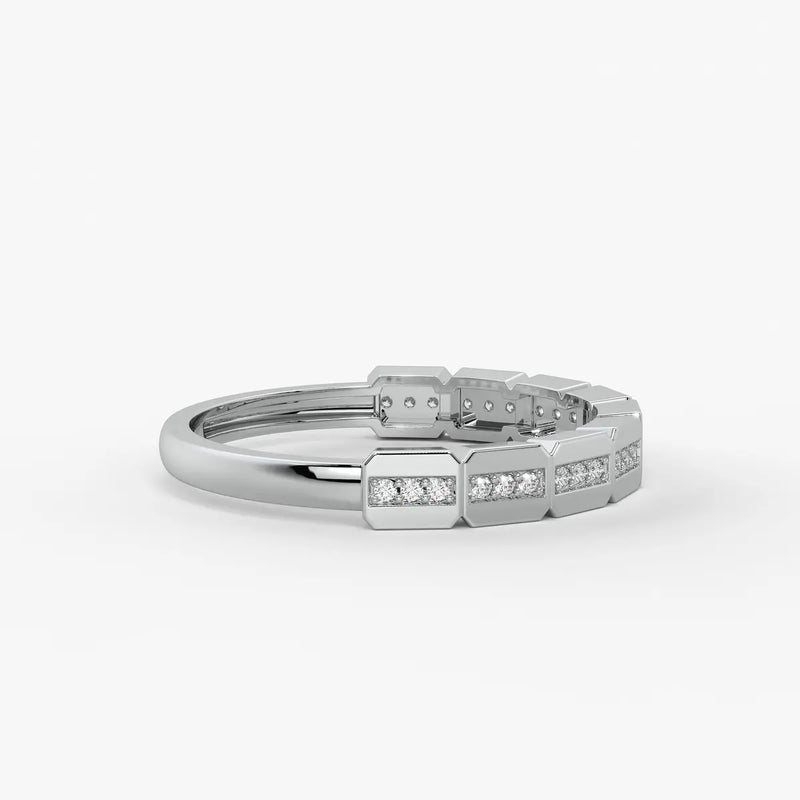 Zenvra Sparkline Geo Band Ring