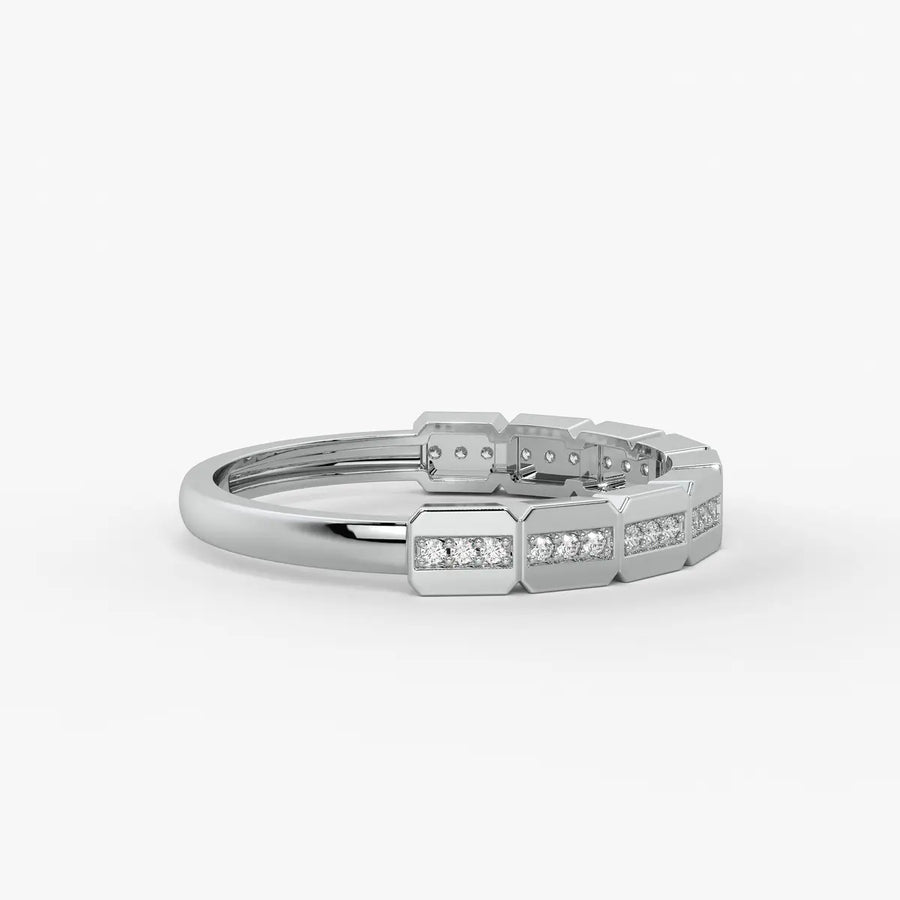 Zenvra Sparkline Geo Band Ring