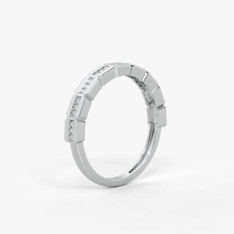 Zenvra Sparkline Geo Band Ring