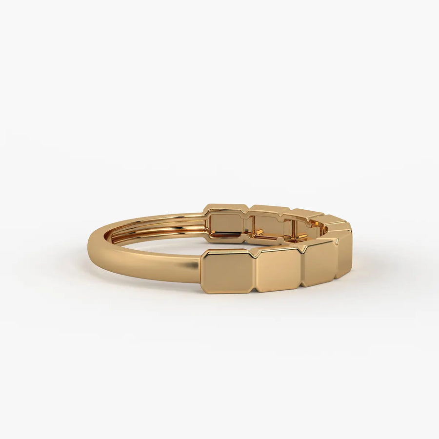 Edgeform Geo Link Band Ring