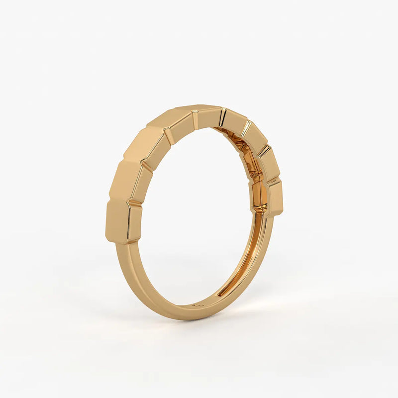 Edgeform Geo Link Band Ring