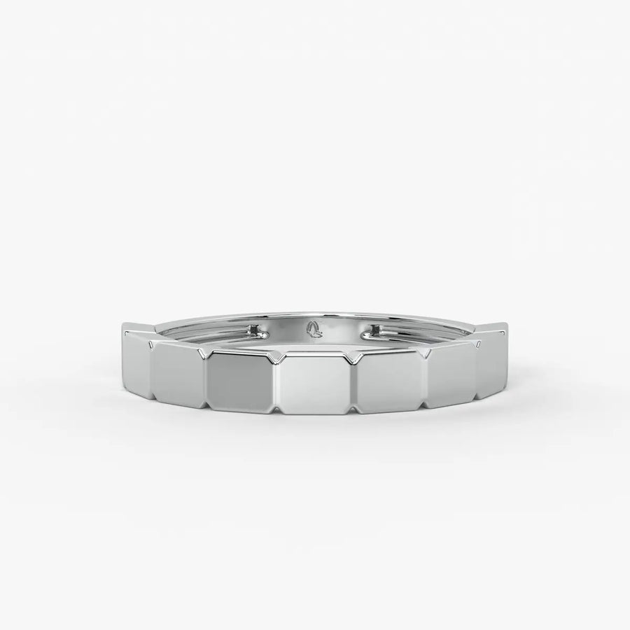 Edgeform Geo Link Band Ring