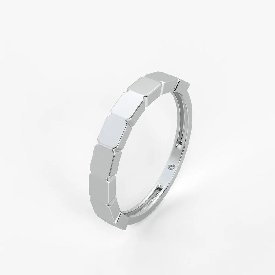 Edgeform Geo Link Band Ring