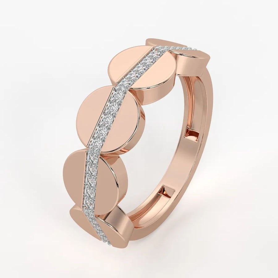 Layered Disc Statement Ladies Ring