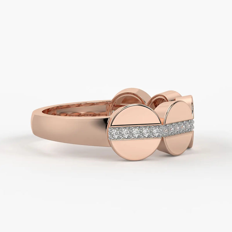 Layered Disc Statement Ladies Ring