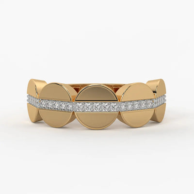Layered Disc Statement Ladies Ring