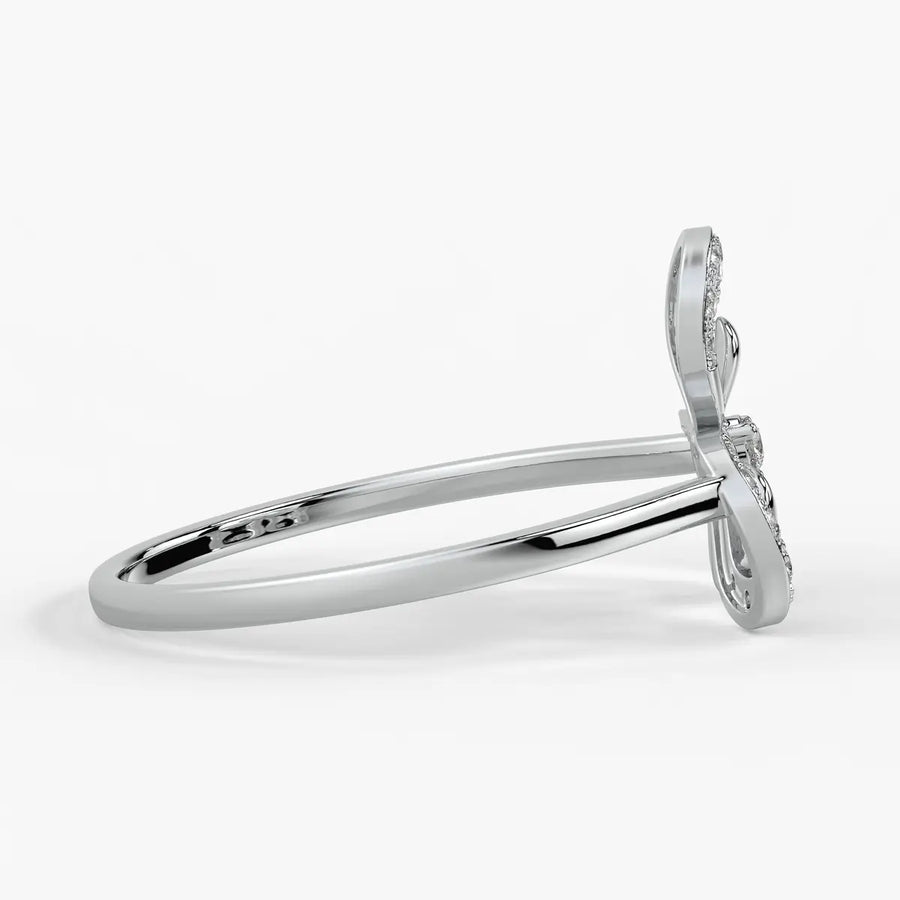 Floral Swirl Accent Ladies Ring