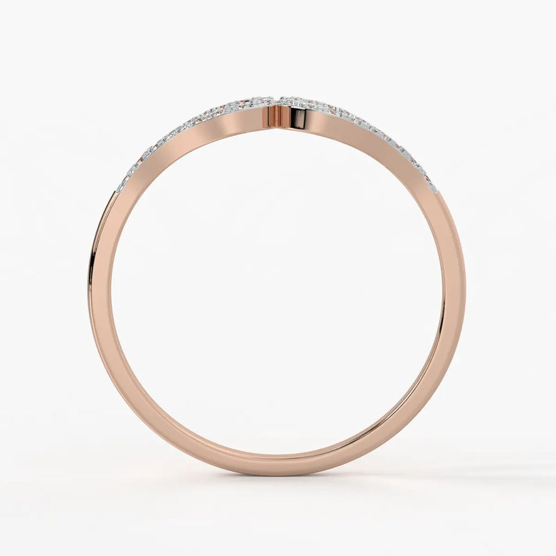 Twin Heart Accent Ladies Ring