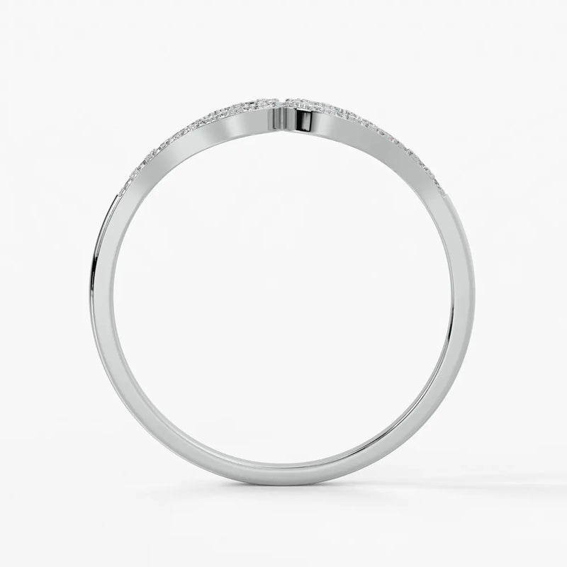 Twin Heart Accent Ladies Ring