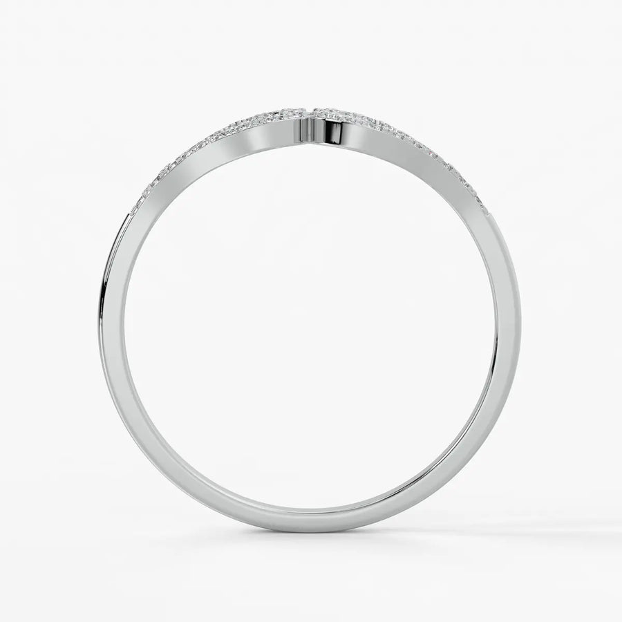 Twin Heart Accent Ladies Ring