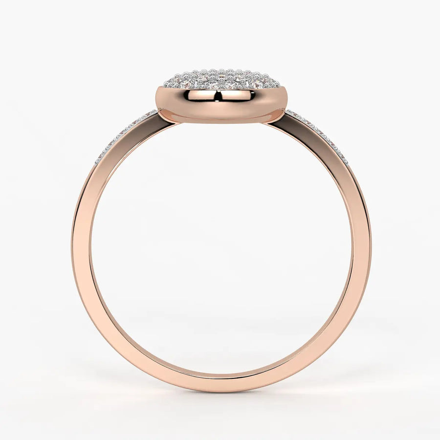 Oval Pavé Statement Ladies Ring