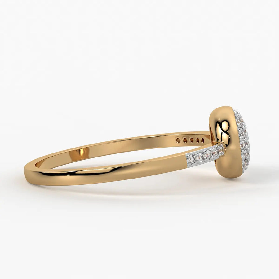 Oval Pavé Statement Ladies Ring