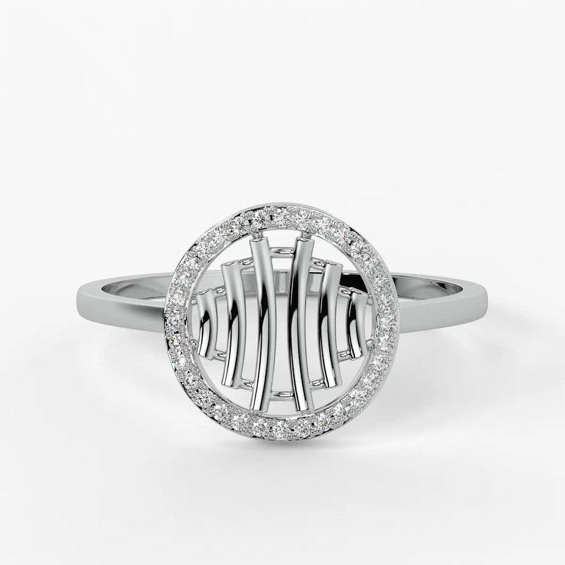 Circular Lattice Statement Ladies Ring