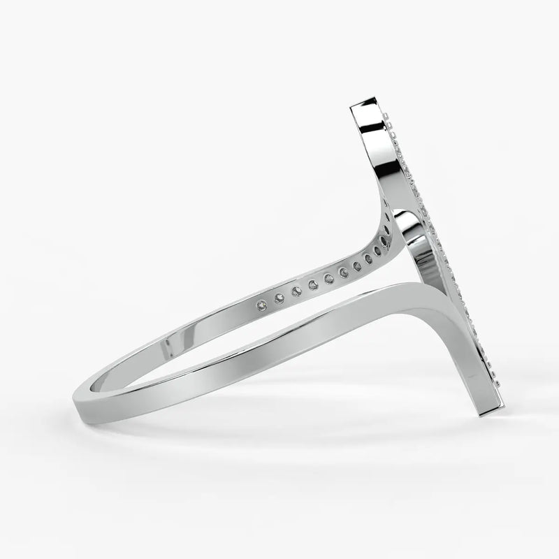 Dual Wave Statement Ladies Ring