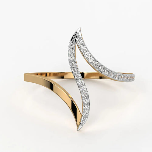 Dual Wave Statement Ladies Ring
