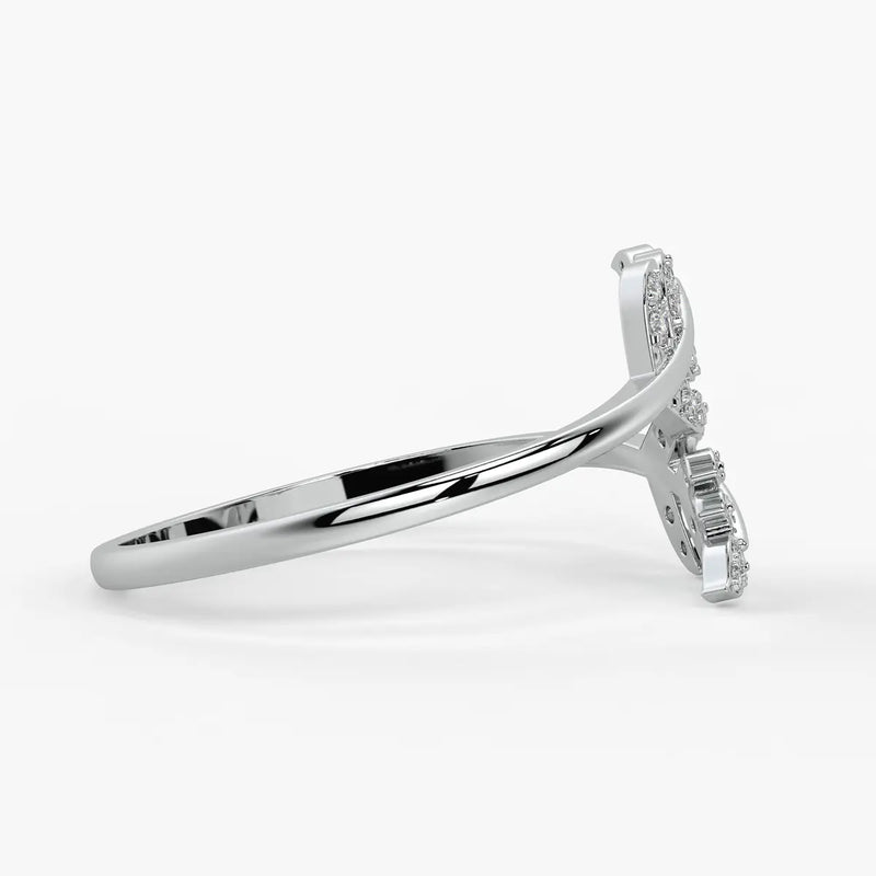 Twin Leaf Open Ladies Ring