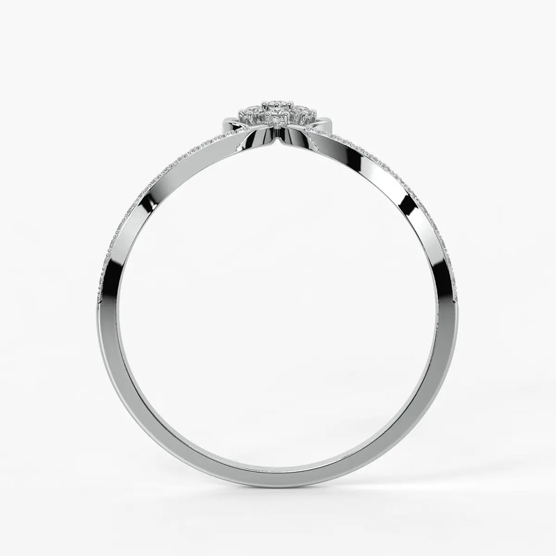 Floral Split Band Ladies Ring